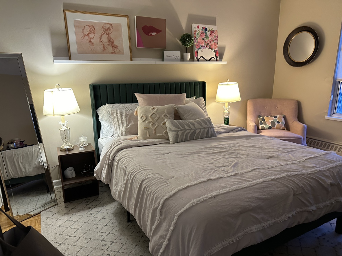 Upholstered Green Queen Bed Frame - photo 2