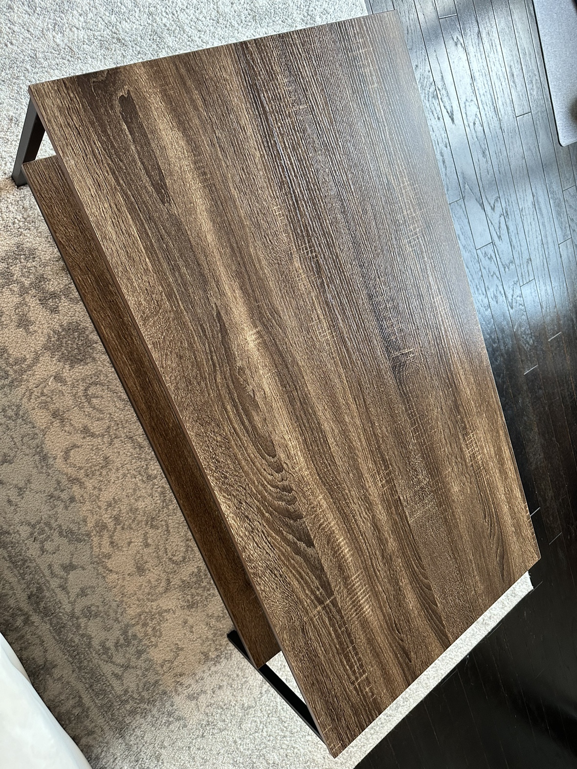 2 tier dark brown coffee table - photo 2
