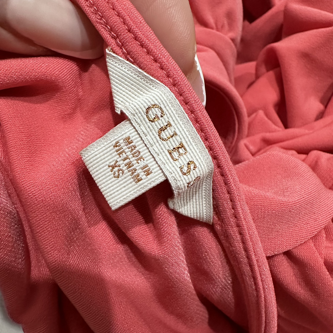 Guess Pink Scrunched Longsleeve Dress image indicator(3)