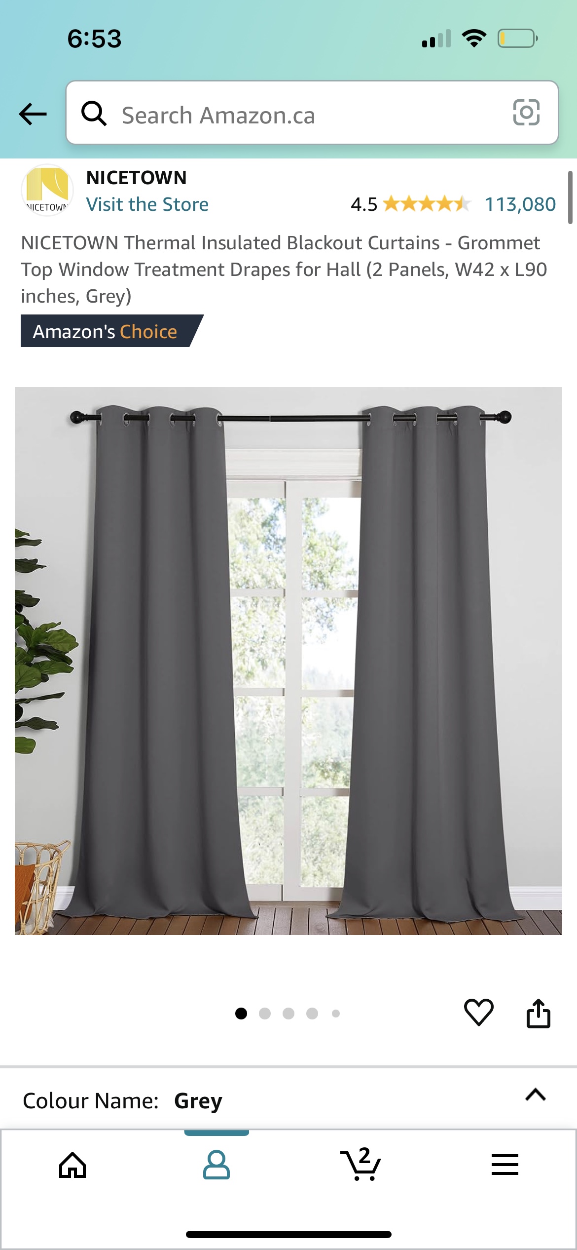Grey Blackout Curtains