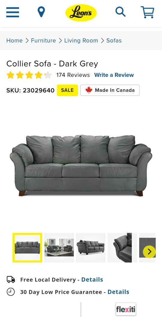 Sofa - Dark Grey - photo 3