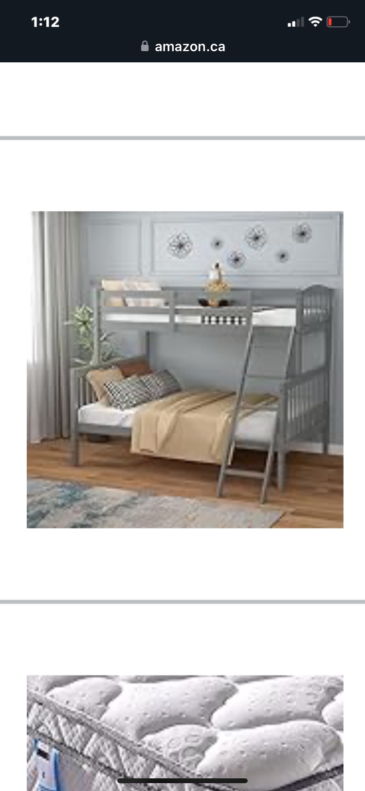 Modern Twin over Double with Mattress
