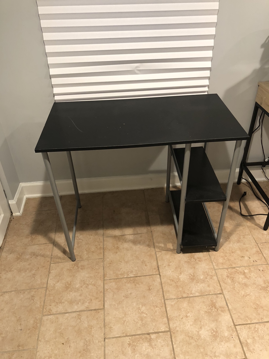 Computer desk with shelf
