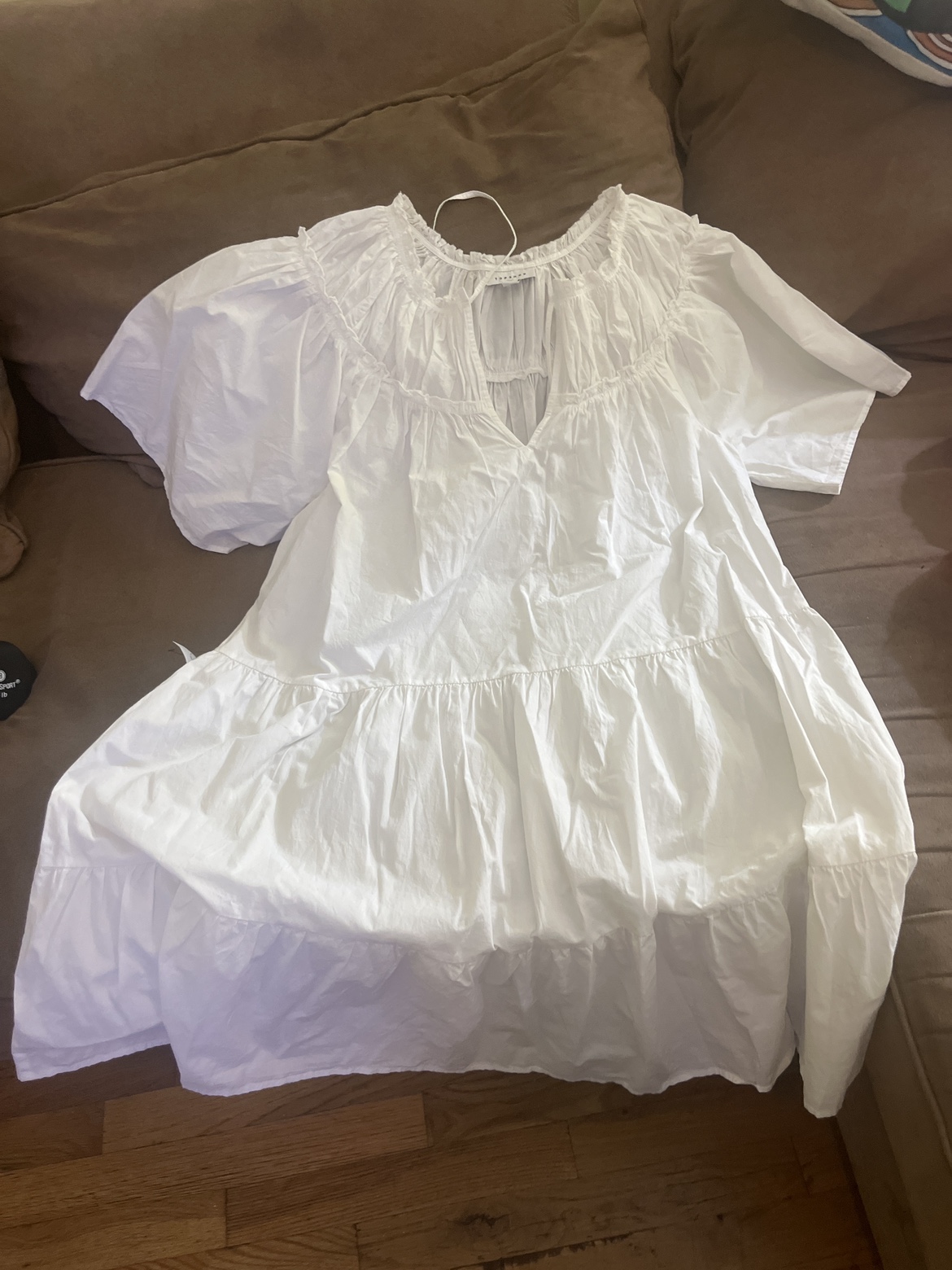TOP SHOP WHITE COTTON DRESS
