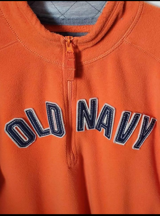 Old Navy Orange Fleece Pullover image indicator(2)