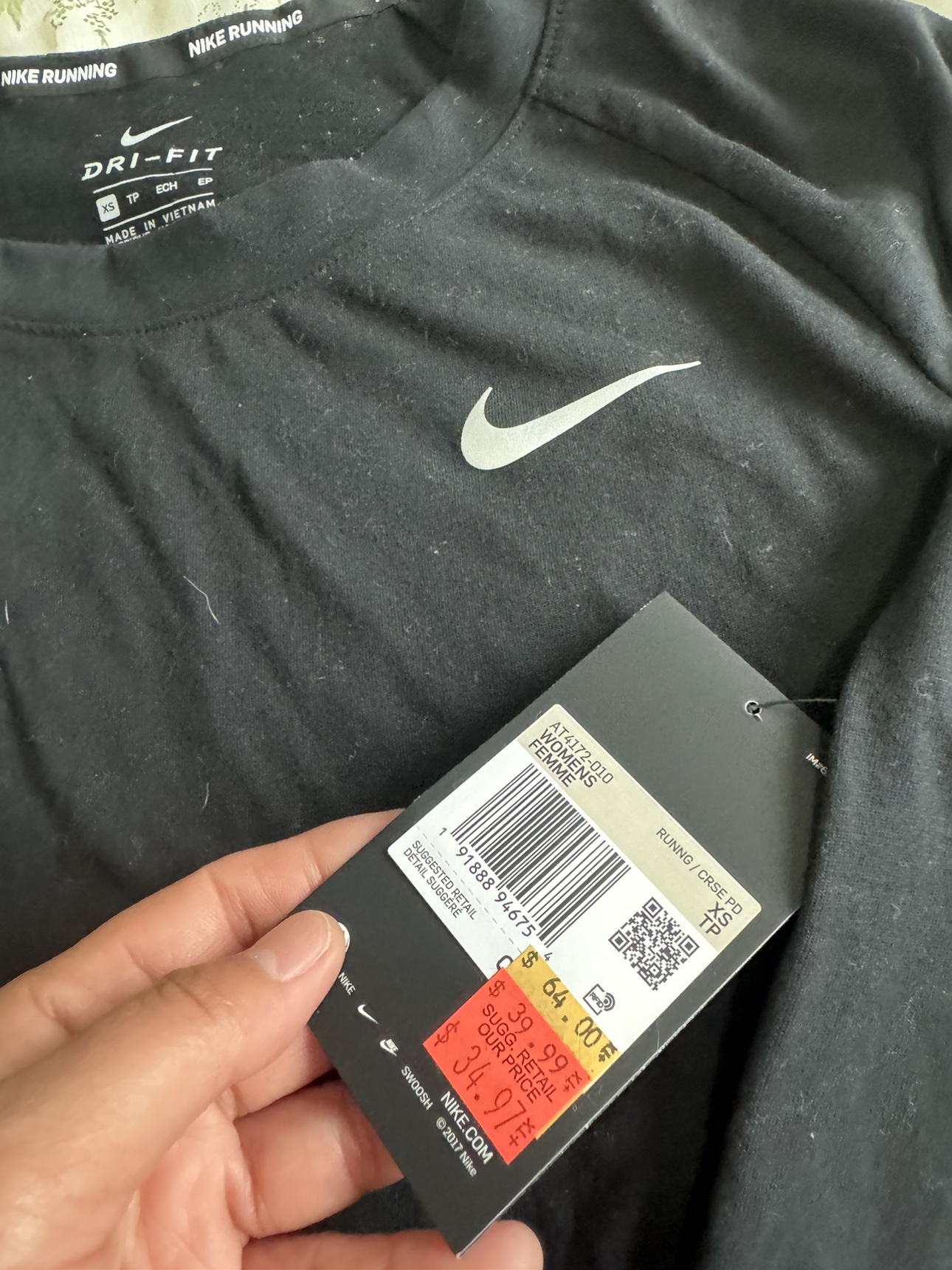 Unused brand new Dri-fit Nike Running long sleeve shirt image indicator(2)