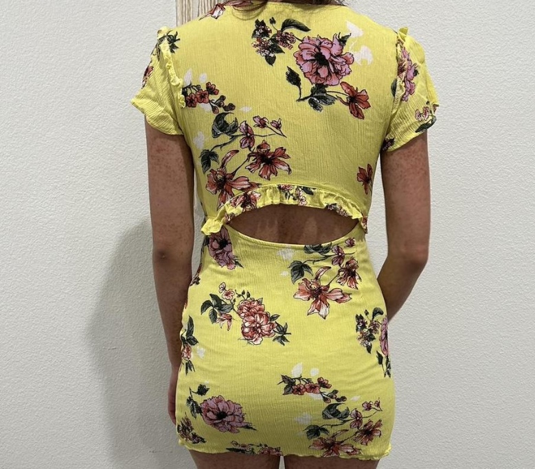 BLEUH CIEL 100% RAYON FLORAL OPEN BACK DRESS - photo 5