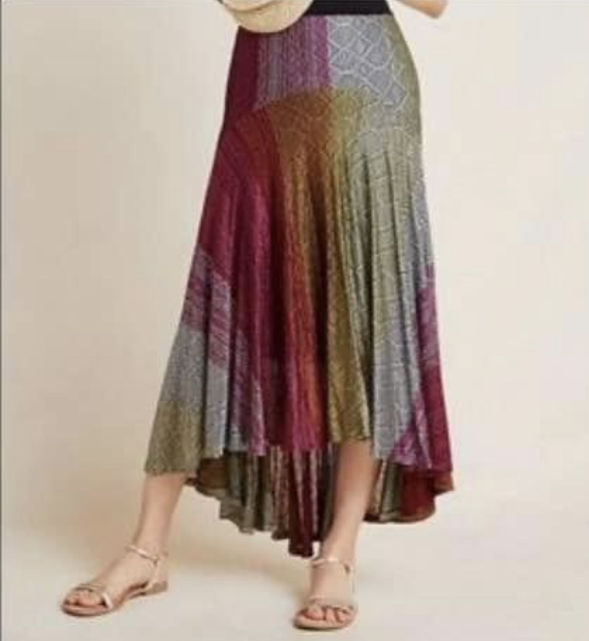 Anthropologie Cecilia Prado Abstract Multicolor Midi Skirt - photo 3