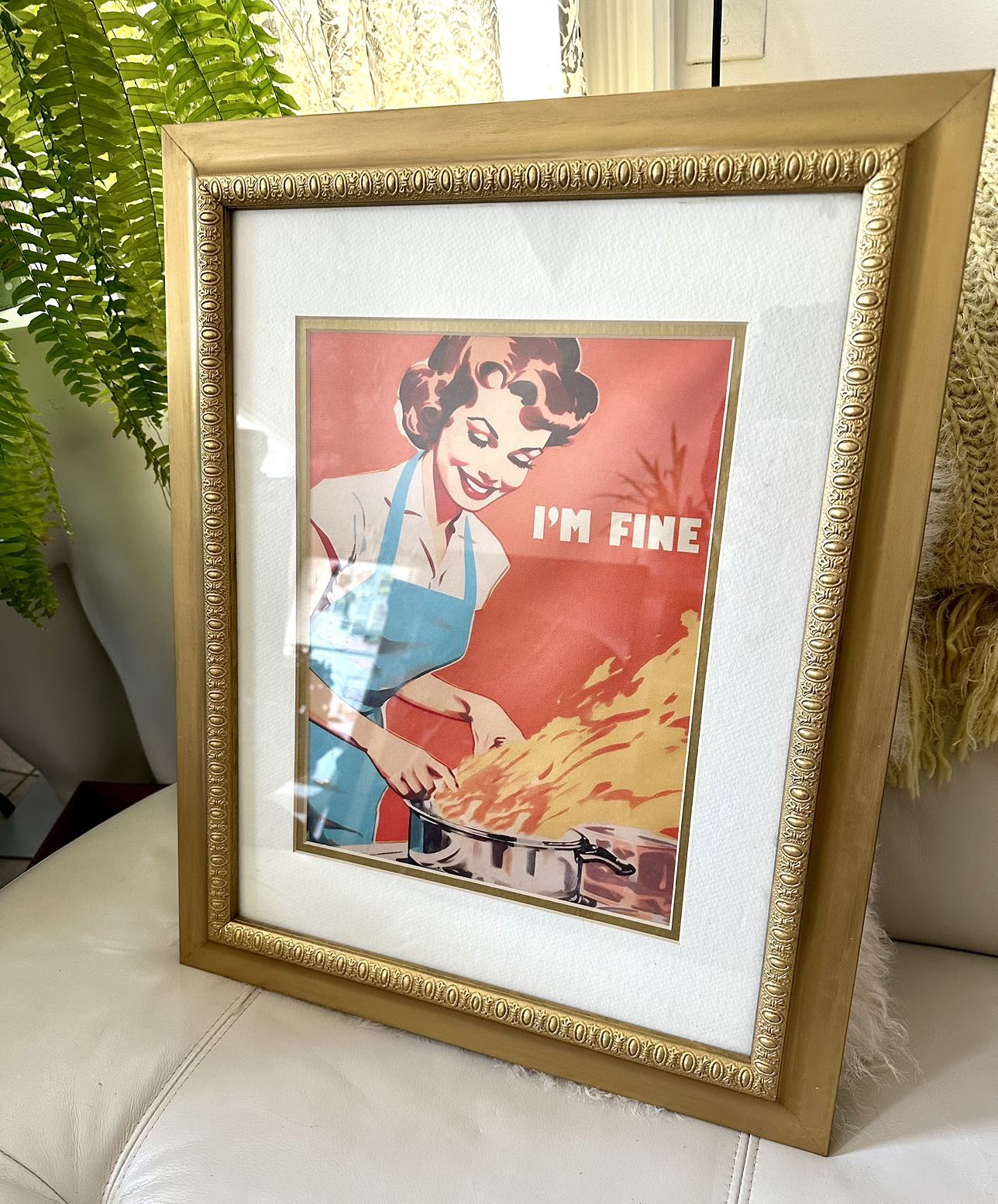 Vintage Gold Frame Meets Modern Meme Art thumbnail