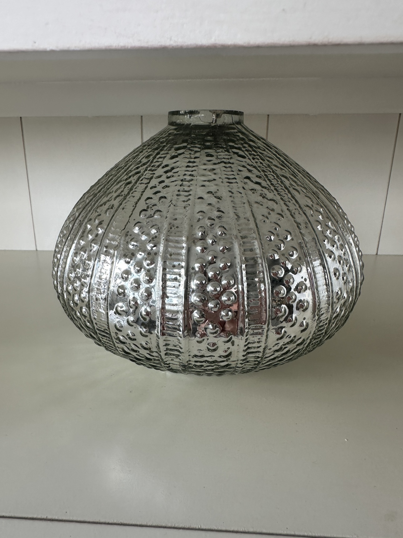 Silver Mercury Glass Vase