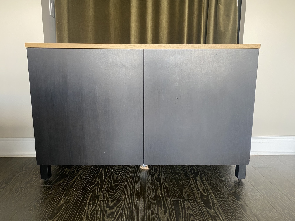 IKEA Besta cabinet with oak veneer panel