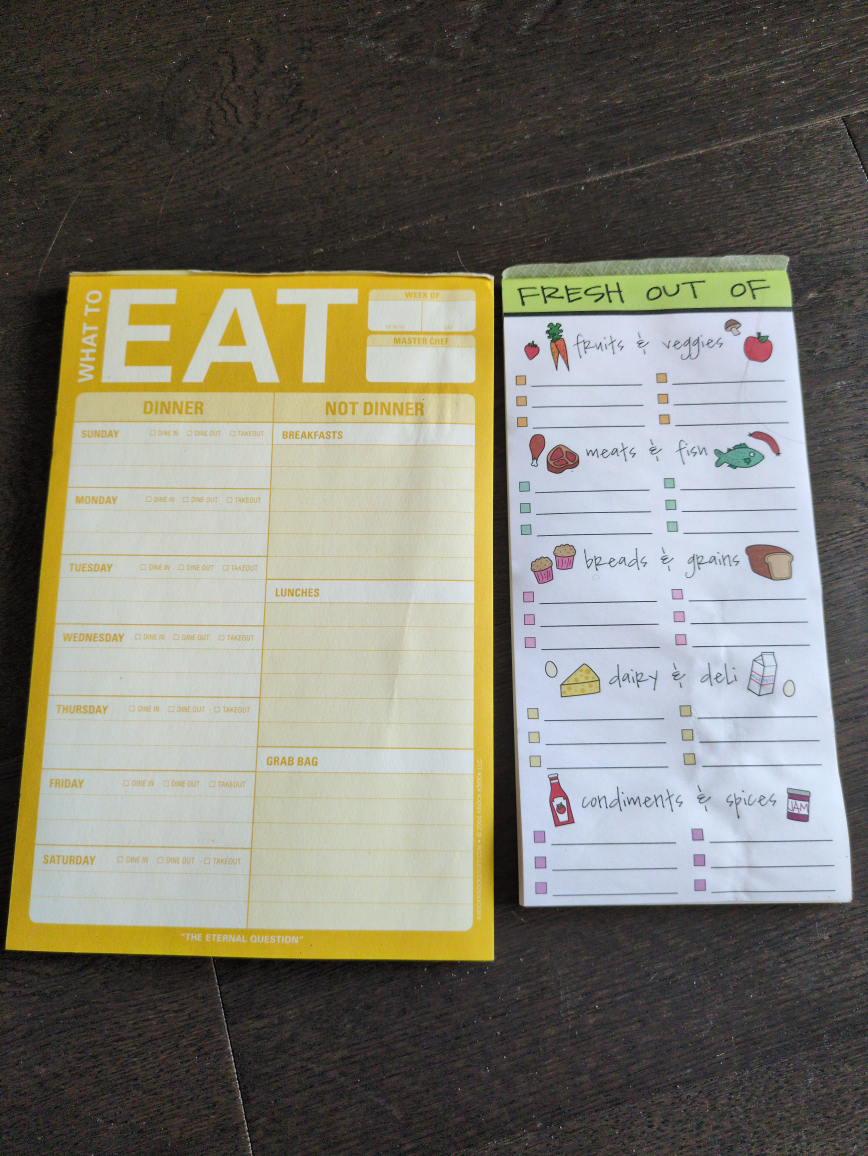 Meal planner and Grocery List Magnets #freecycle thumbnail