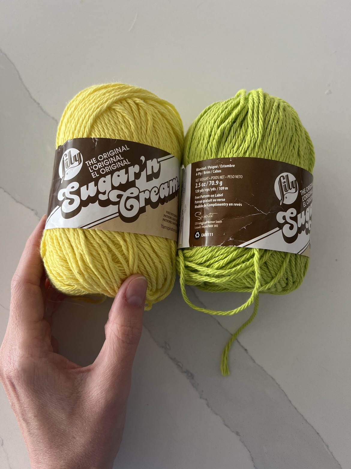 Sugar'n Cream Yarn (2 Skeins)