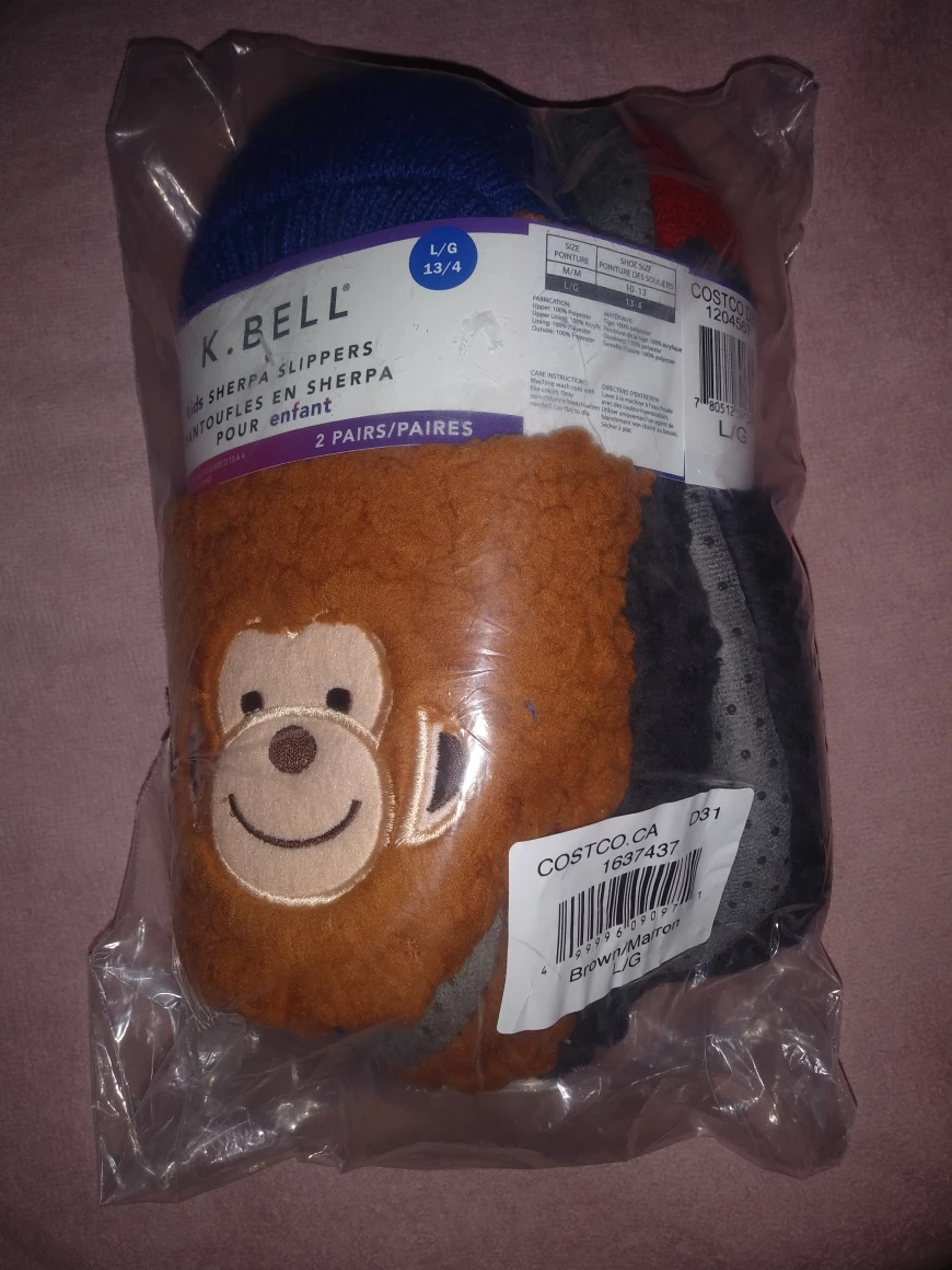 🥕 NEW!   2 Pairs of Kid's Soft Sherpa Slippers (BOTH for $5!) image indicator(8)