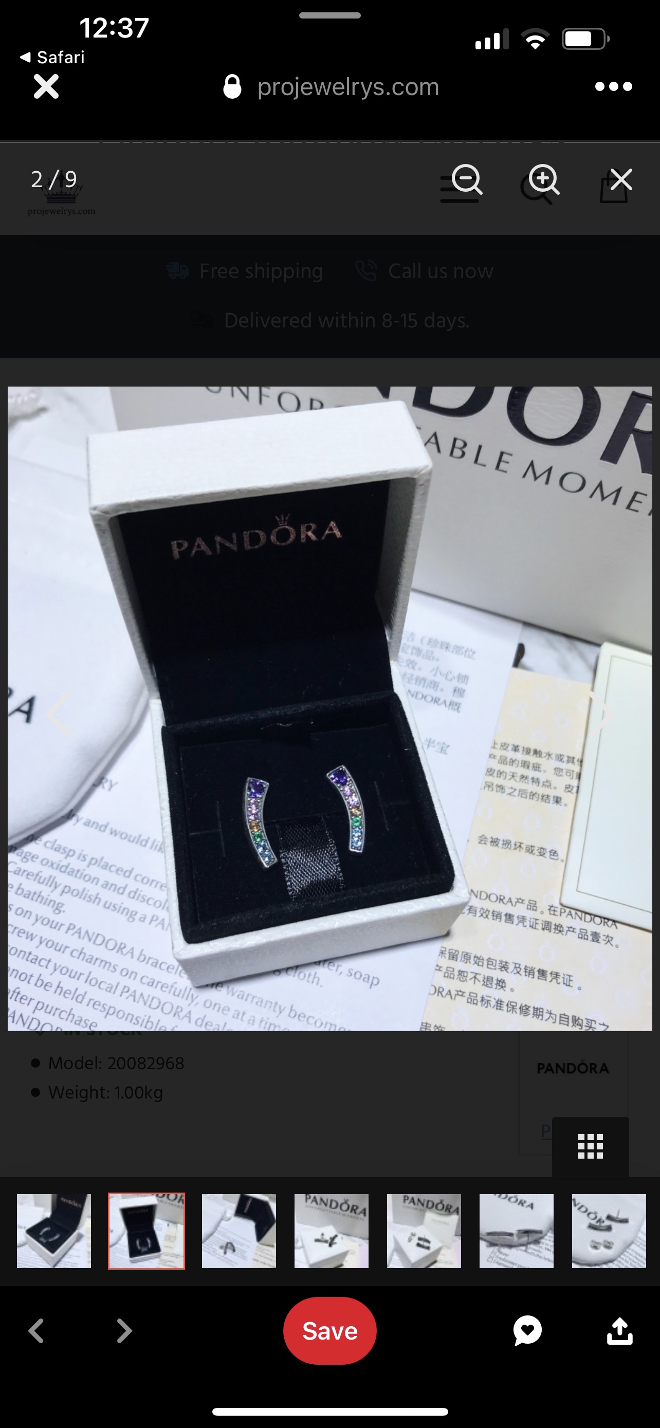 Rainbow Pandora Stud Earrings