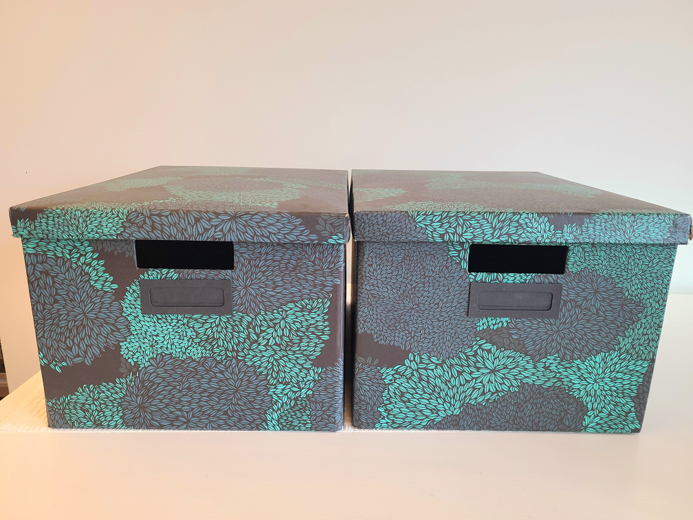 Teal and Black Storage Box