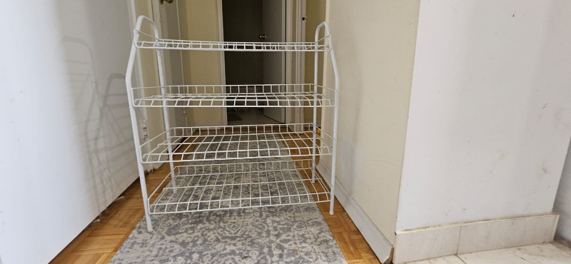 White Metal 4 Tier Shelf thumbnail