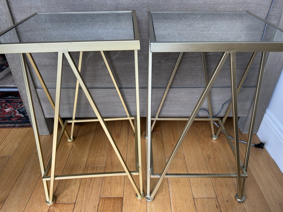 Gold side tables - photo 4