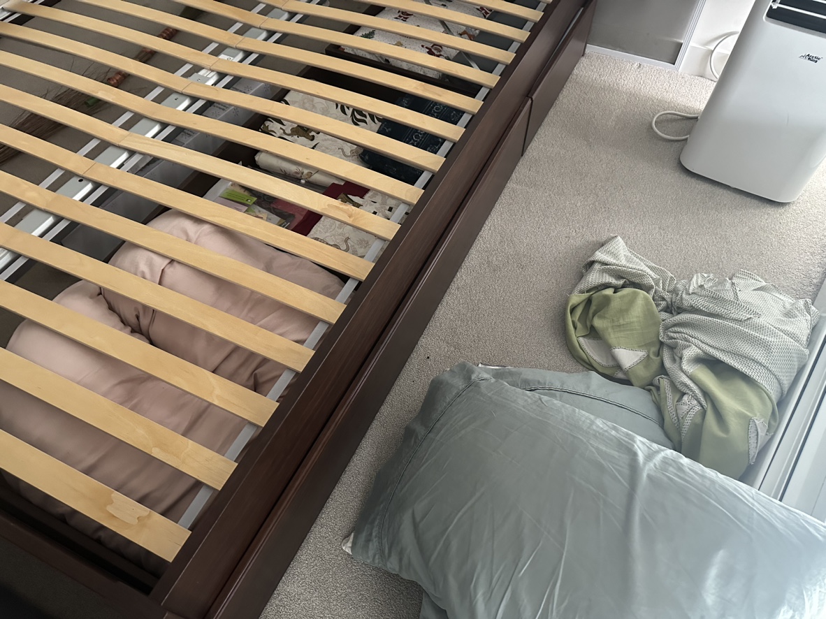 Queen Bed Frame with Slatted Base