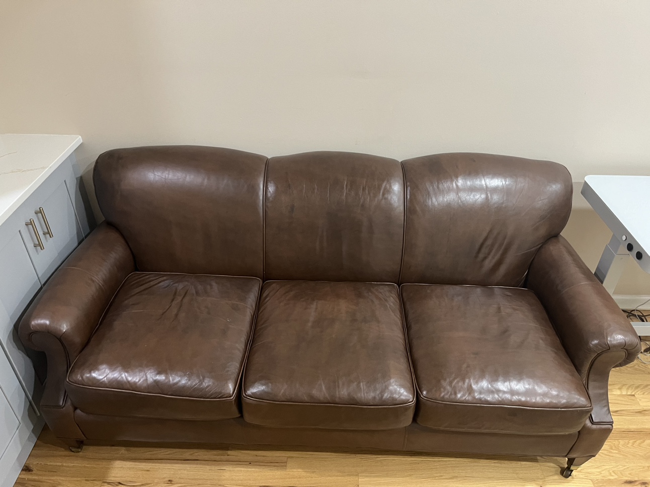 Brown Leather Couch