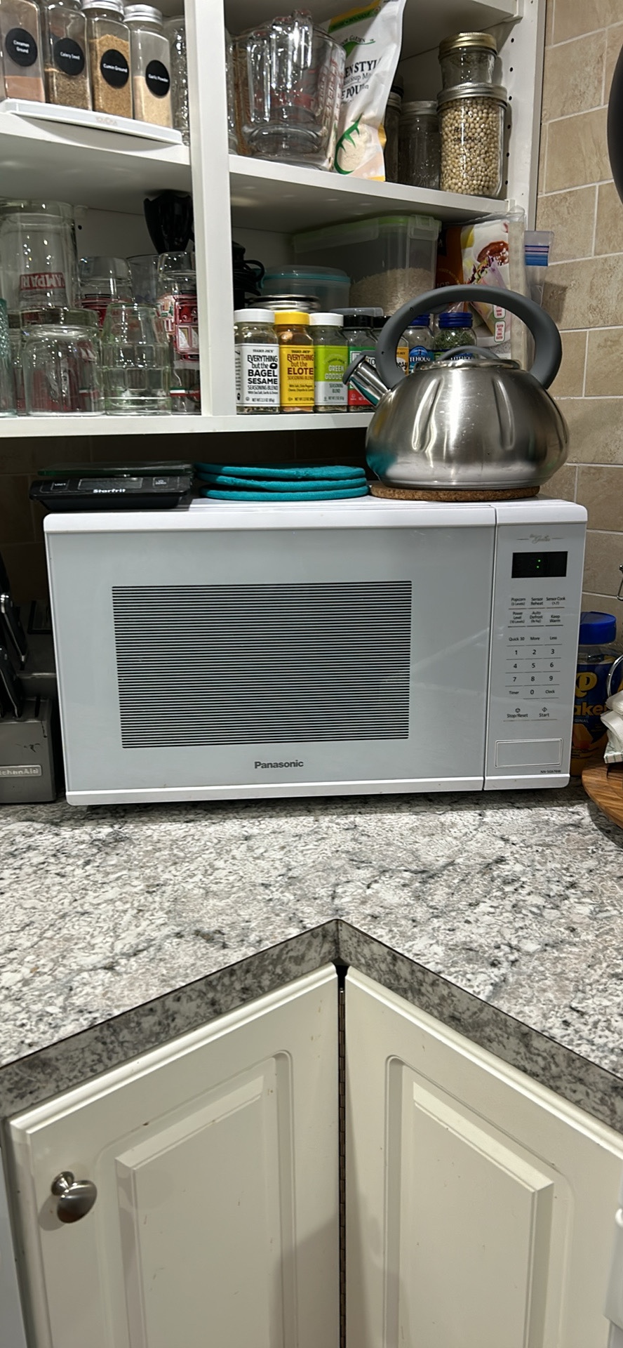 White Panasonic Microwave thumbnail