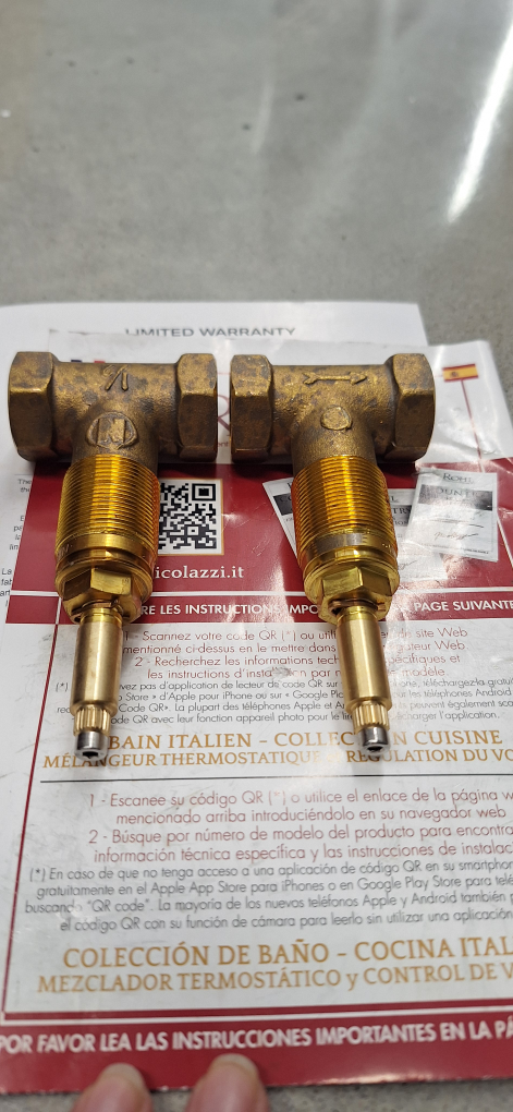 Rohl Italian Bath 1/2" Valves Rough-In For Wall Mount Lever Set image indicator(3)