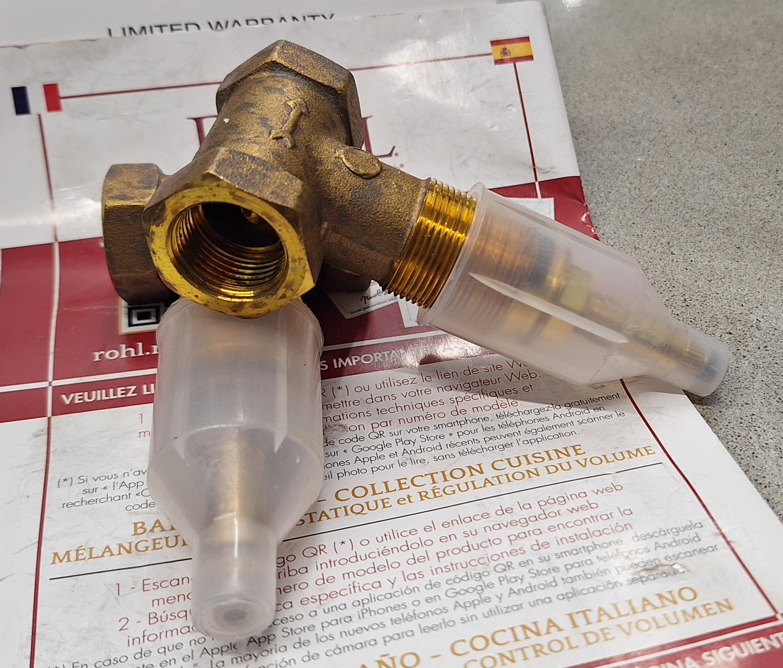 Rohl Italian Bath 1/2" Valves Rough-In For Wall Mount Lever Set image indicator(4)