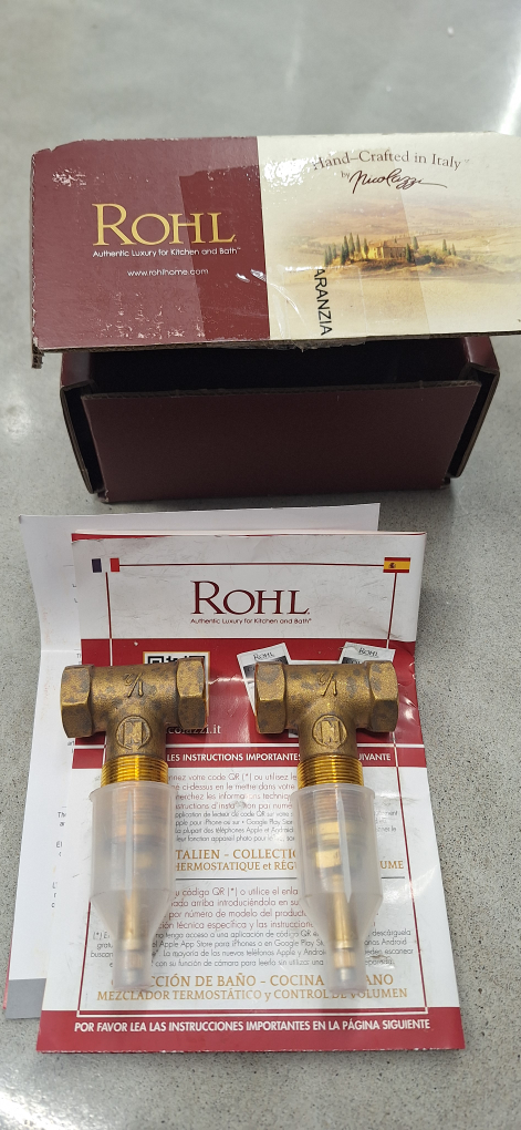 Rohl Italian Bath 1/2" Valves Rough-In For Wall Mount Lever Set image indicator(7)