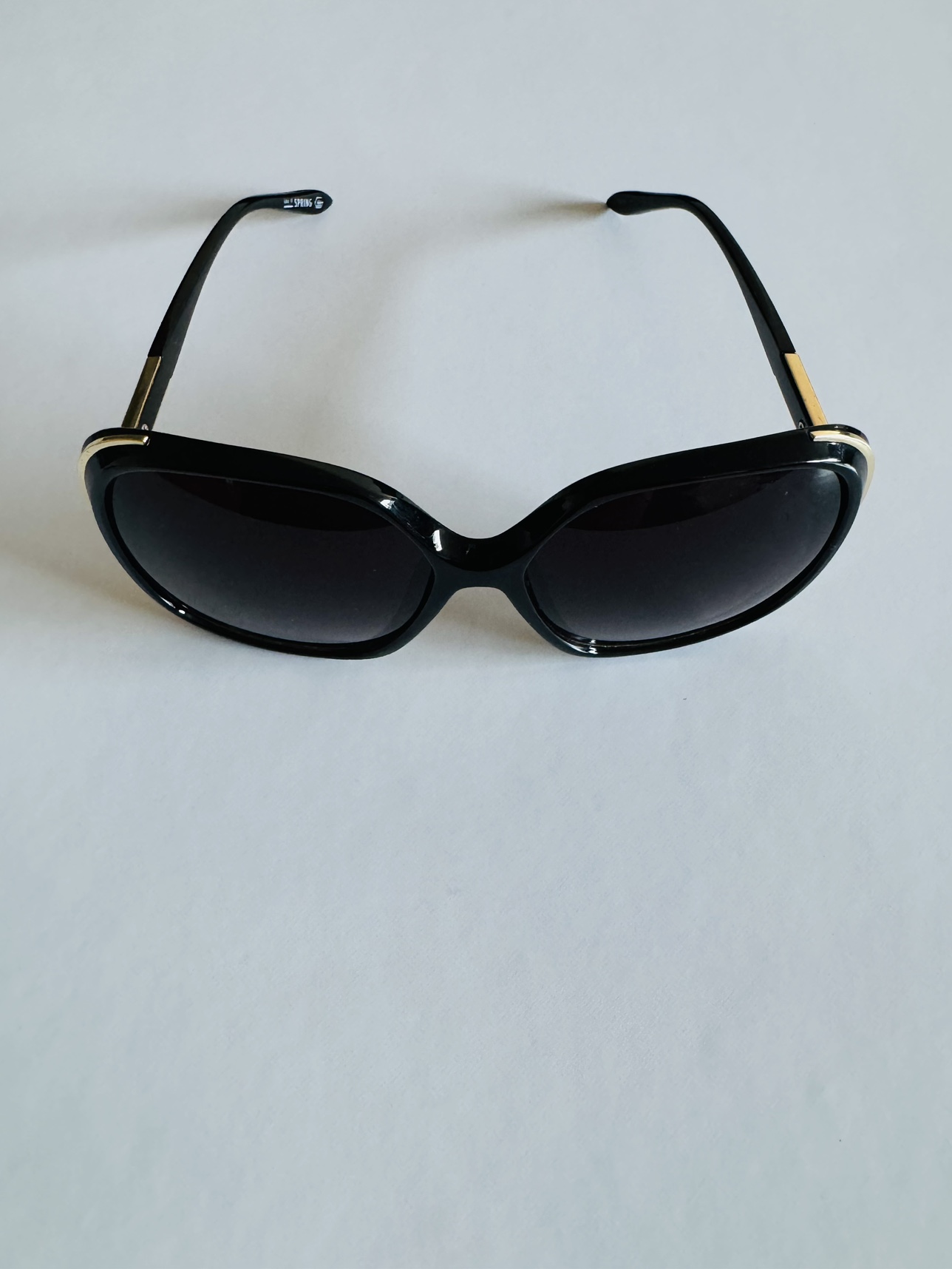 Black Sunglasses with Gold Trim - photo 3