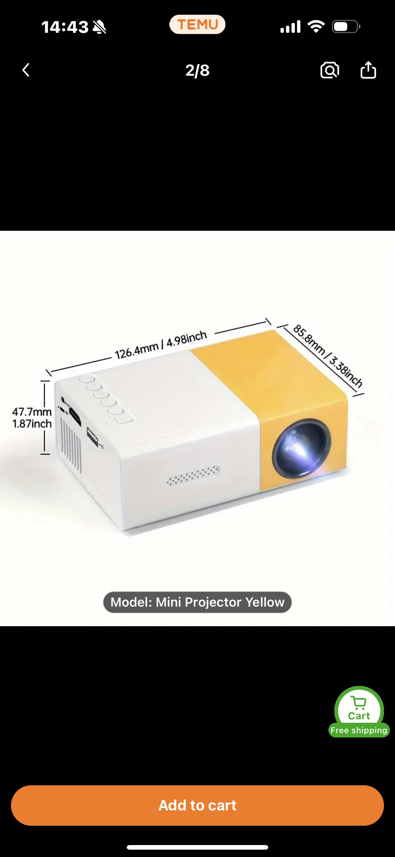 Mini Projector - Yellow image indicator(2)