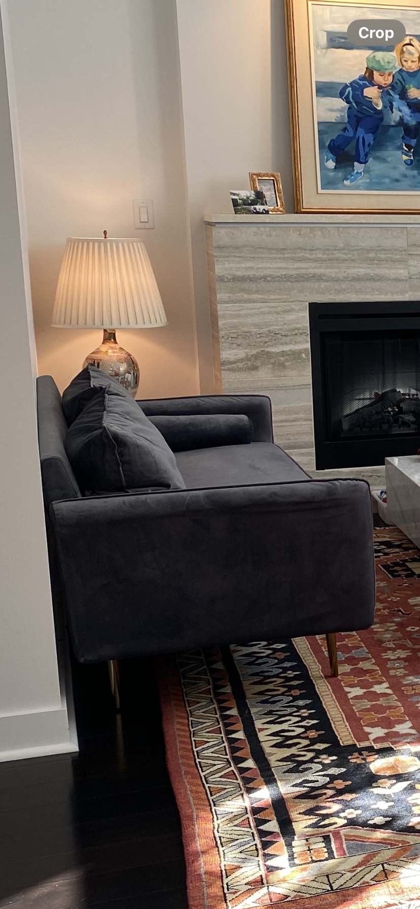 70” velvet couch - photo 2