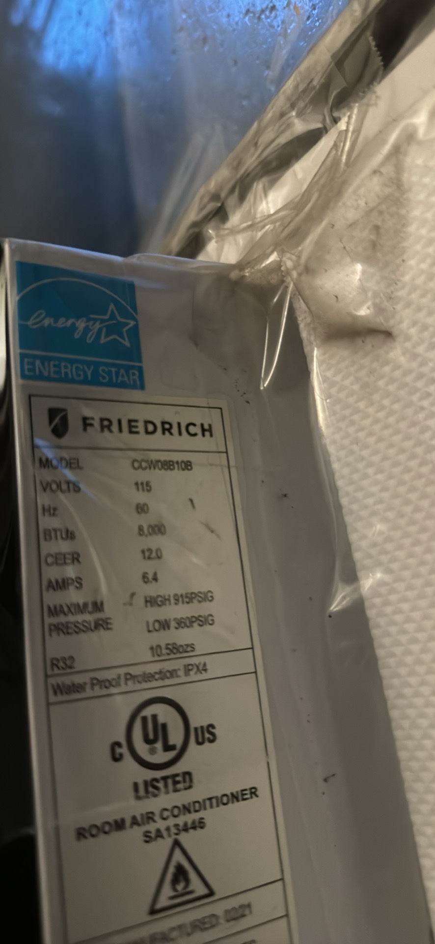 Air Conditioner 8000 BTU Friedrich image indicator(4)