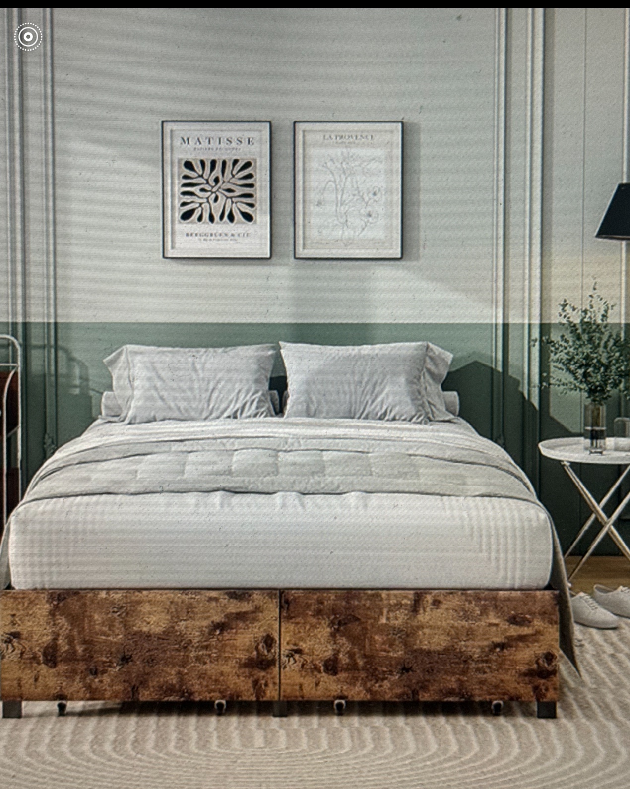 Queen size bed and frame