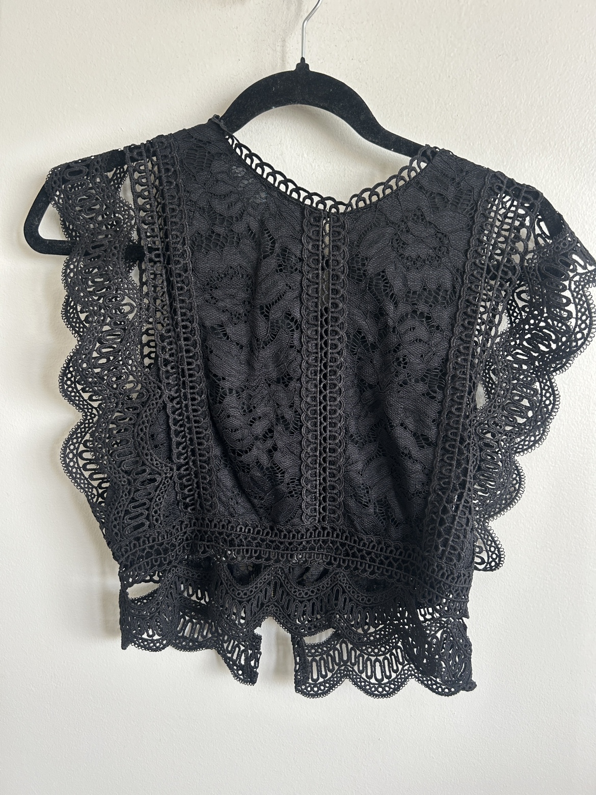 Black lace top from Italy thumbnail