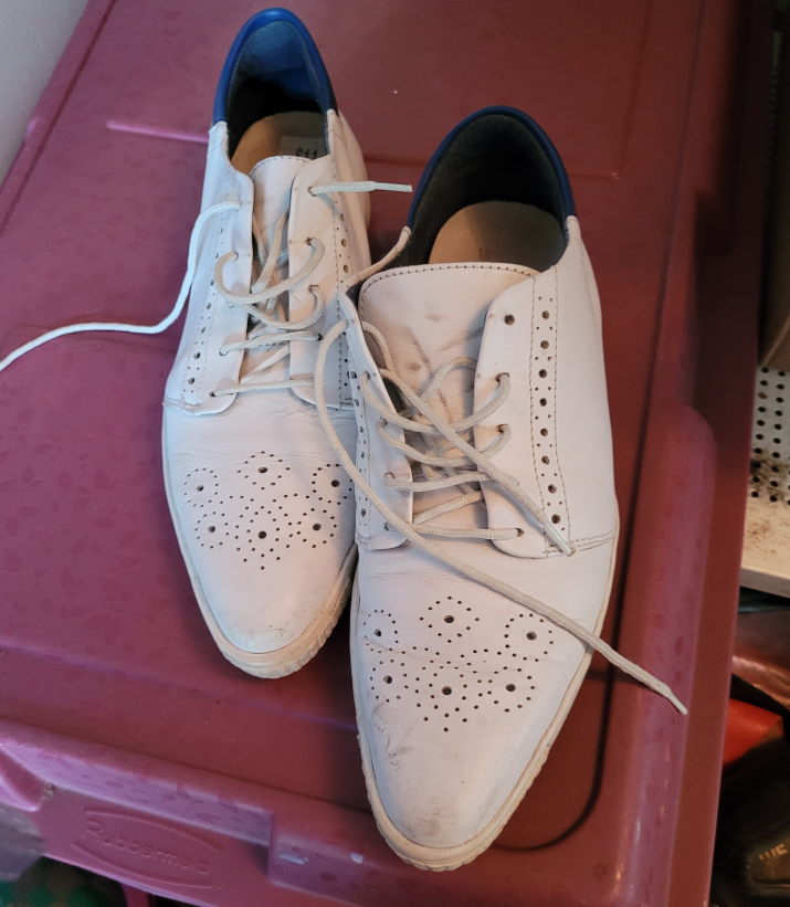 White Leather Shoes 9.5
