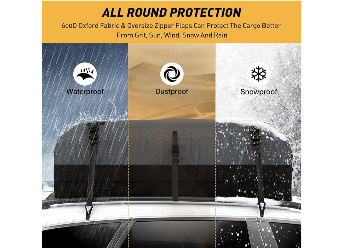 Cargo Carrier Bag For Car Roof - photo 2