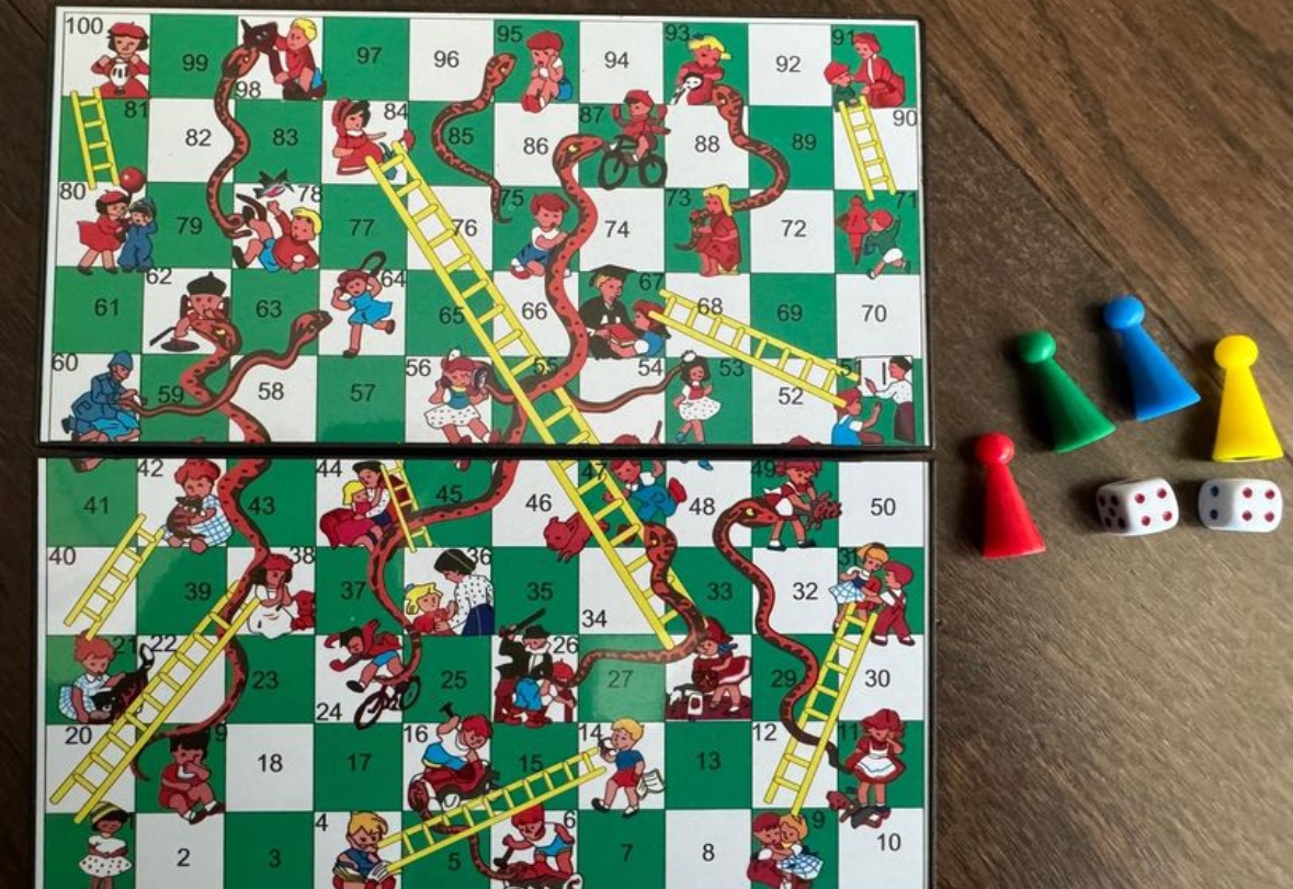 Mini Magnetic Travel Snakes and Ladders Board Game thumbnail