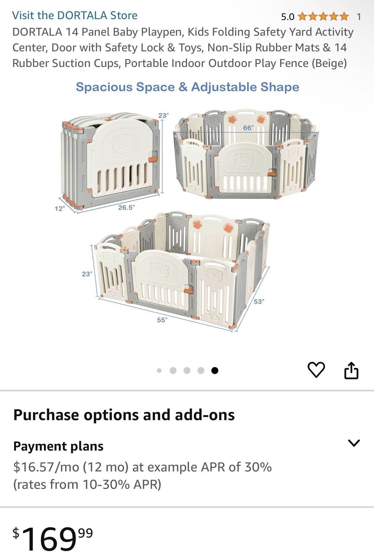 14 Panel Baby Playpen thumbnail