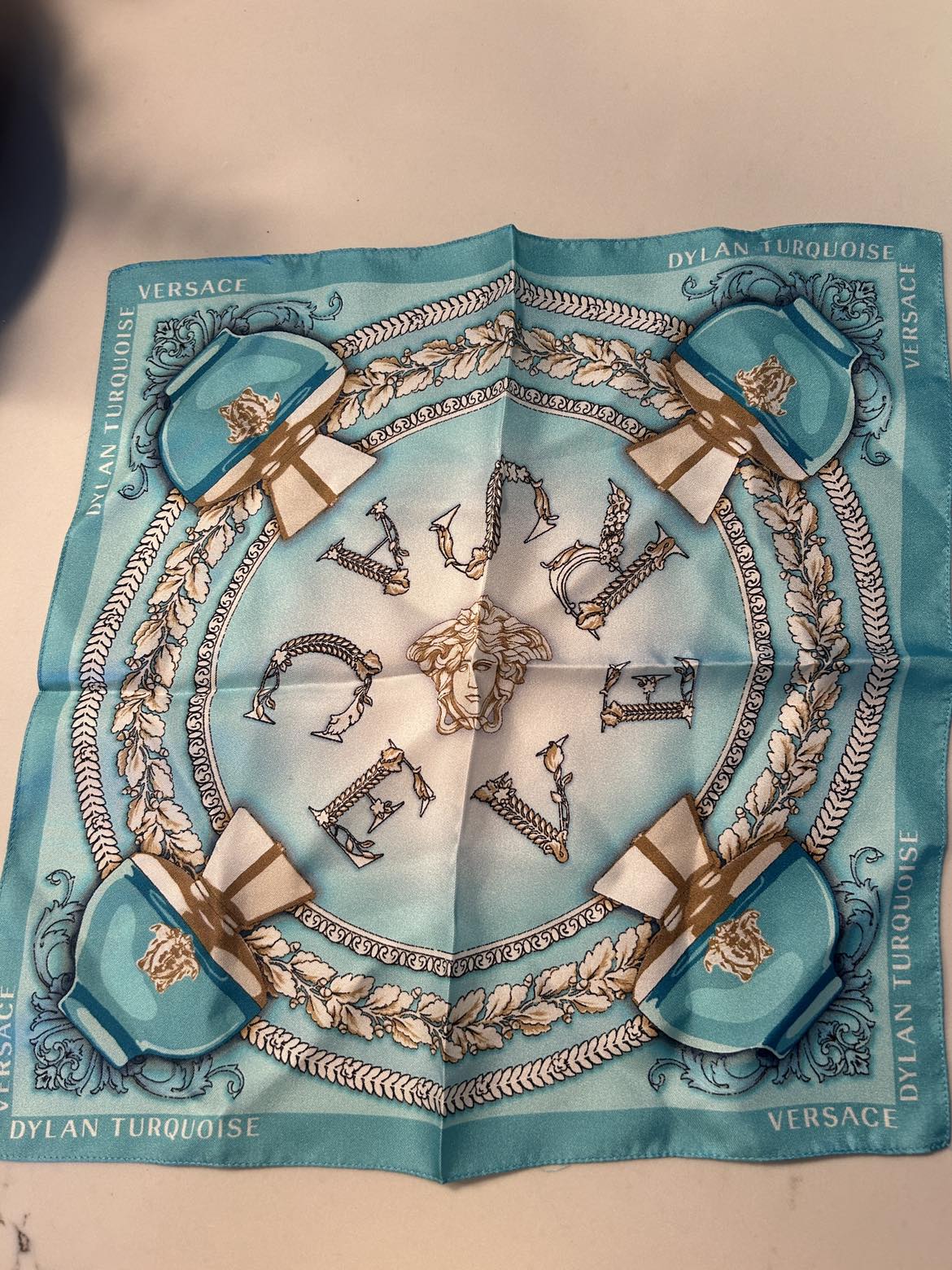 Versace perfumes silk scarf
