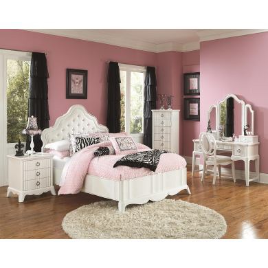 6 piece Magnussen Bedroom Set with Vanity Table and Chair