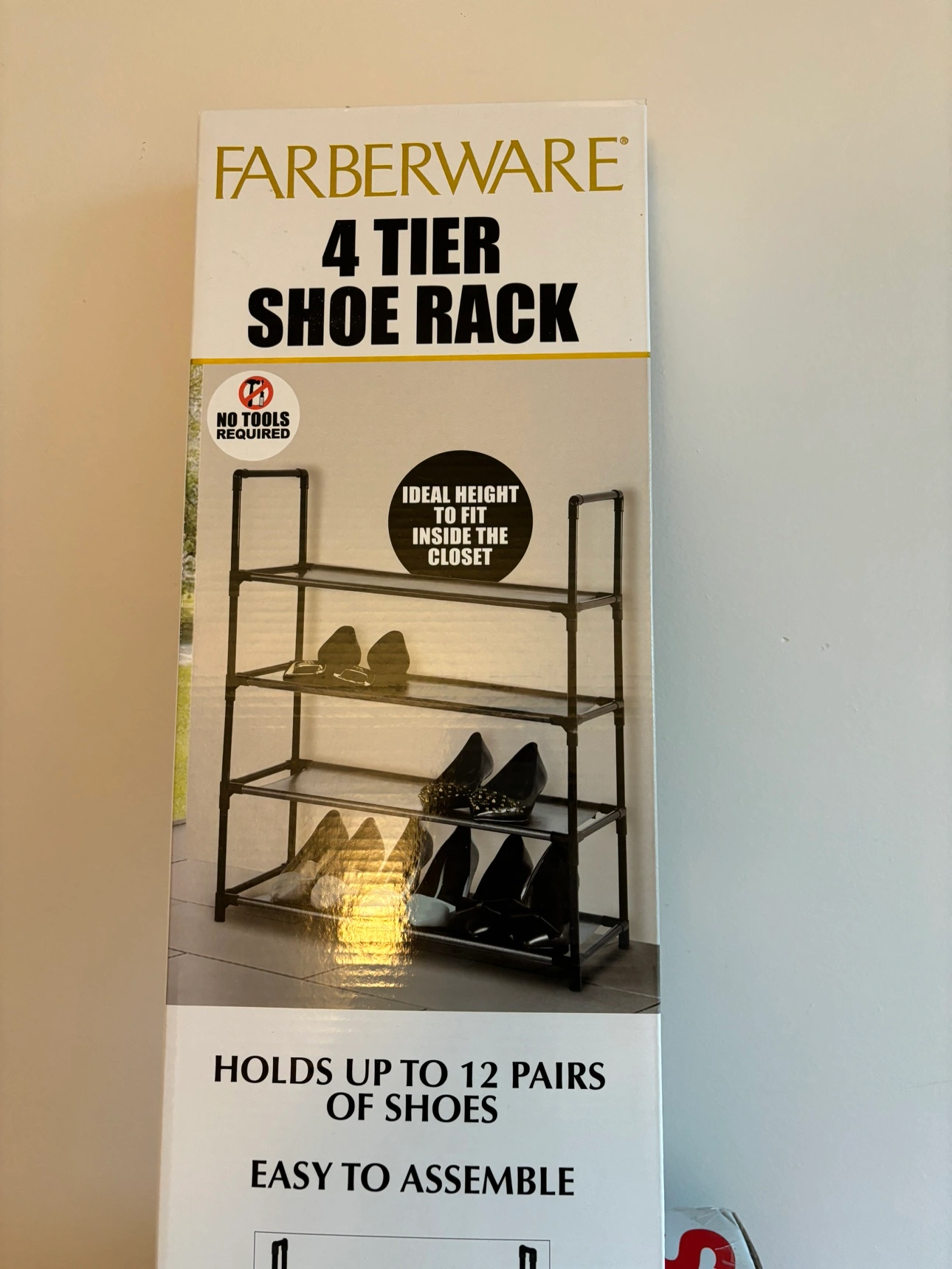 Farberware Tier Shoe Rack Karrot