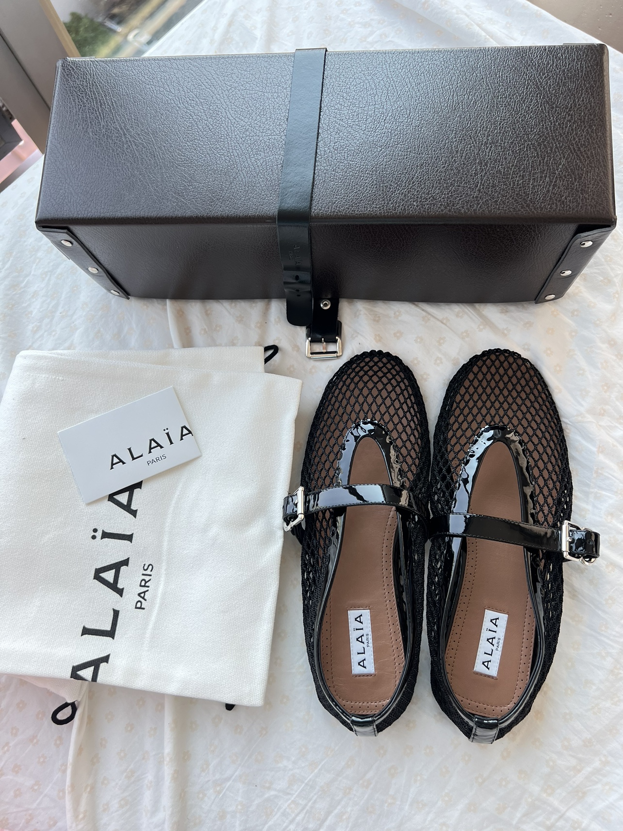Alaia Mesh Mary Jane Flats - size 7.5W