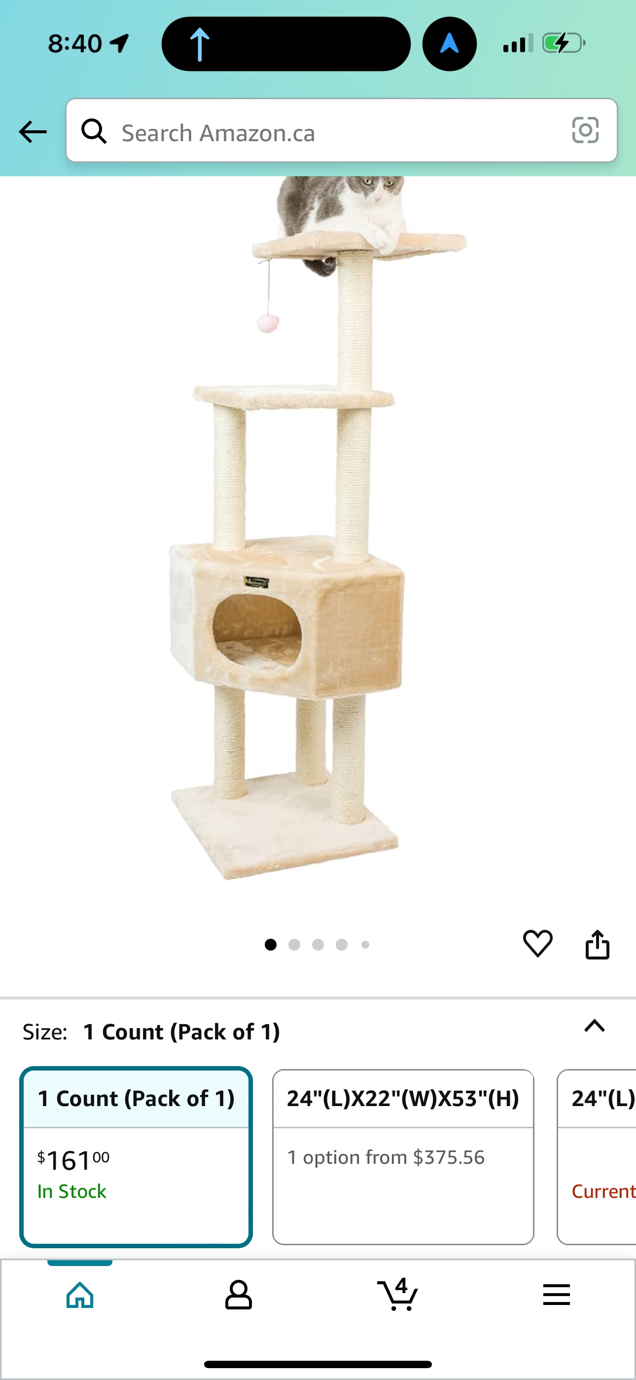 Cat tower 3-floor condo scratching post thumbnail