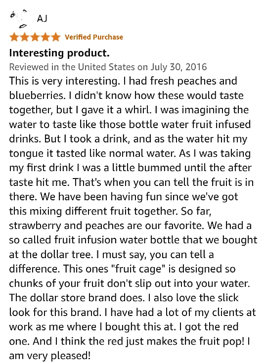 🥕 NEW!   Savvy Infusion Water Bottle image indicator(7)