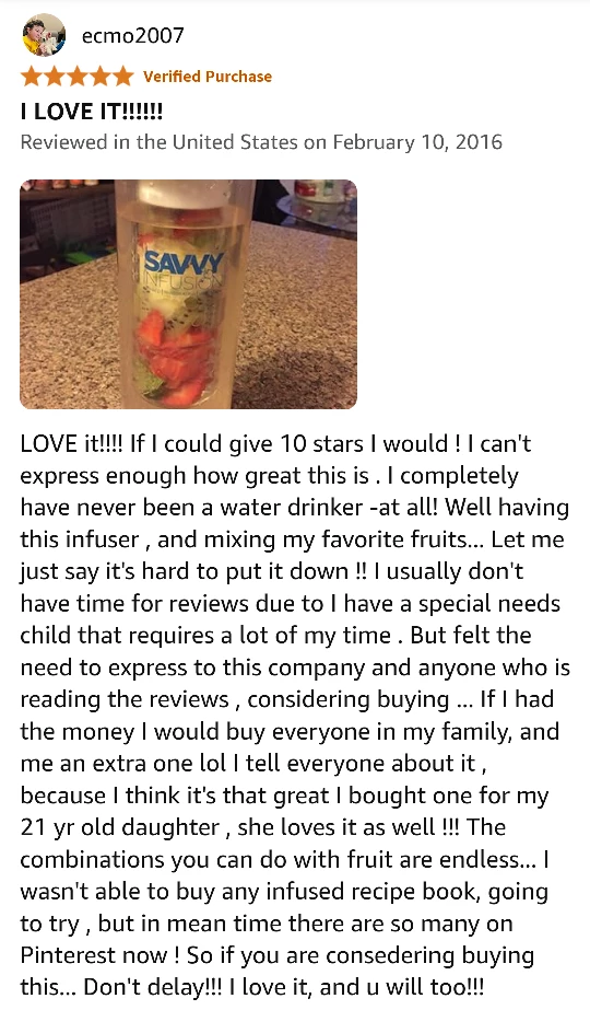 🥕 NEW!   Savvy Infusion Water Bottle image indicator(8)