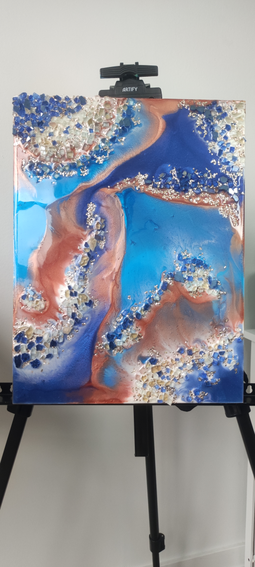 Resin Art - Blue and Copper image indicator(2)