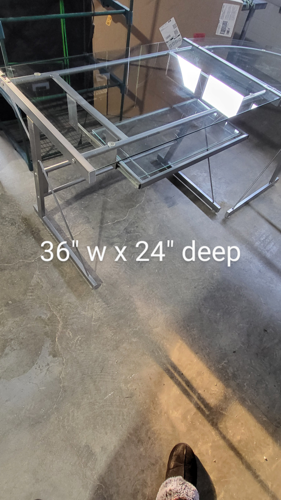 Glass and Aluminum Desk - photo 3