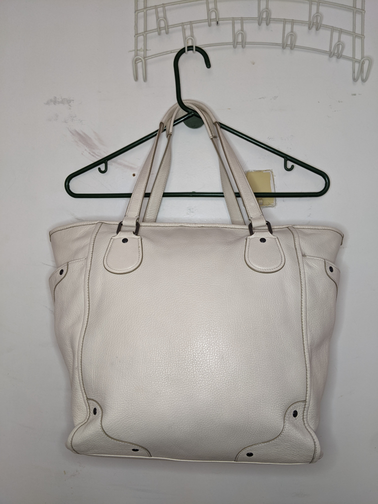 Coach Mickey Tote Off-White Leather Purse Shoulder Bag image indicator(2)