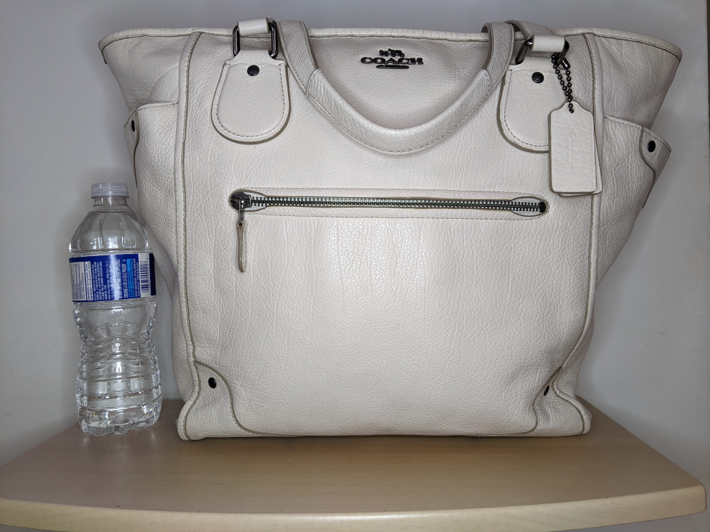 Coach Mickey Tote Off-White Leather Purse Shoulder Bag image indicator(3)