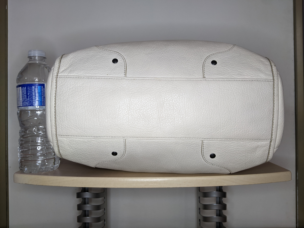 Coach Mickey Tote Off-White Leather Purse Shoulder Bag image indicator(6)